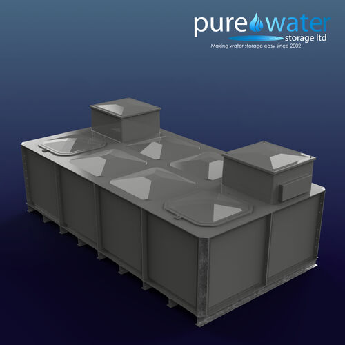 PW.2X2X2.IFB.DIV.AB(1+1) - 8000 LITRE SECTIONAL WATER TANK, INTERNALLY FLANGED BASE (IFB) C/W FVH