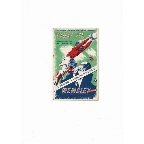 1948 Blackpool v Manchester United FA Cup Final Football Programme