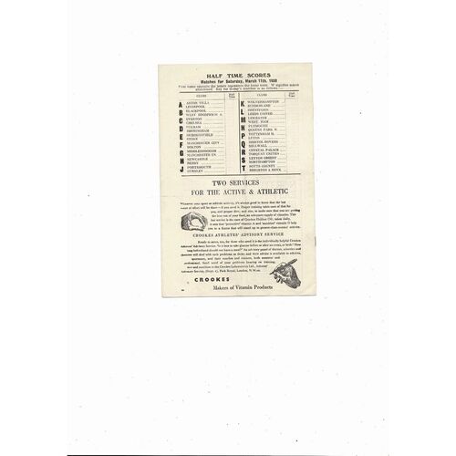 1949/50 Charlton Athletic v Arsenal Football Programme