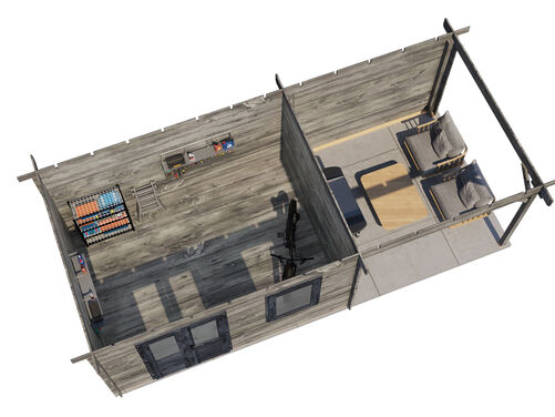 400cm x 300cm + 300cm Veranda