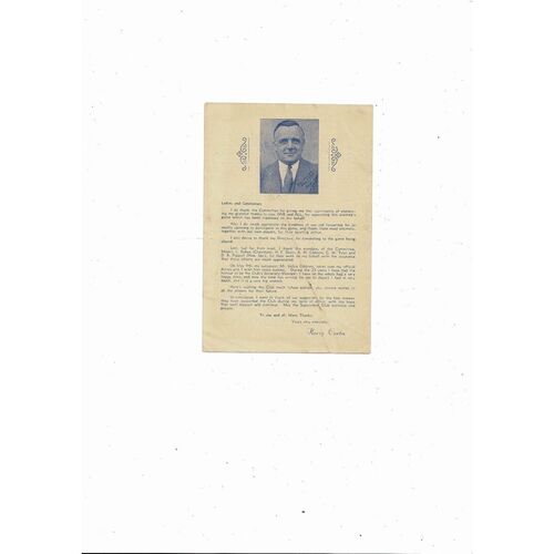 Brentford Present v Past X1 H Curtis Testimonial Fund Football Programme 1948/49