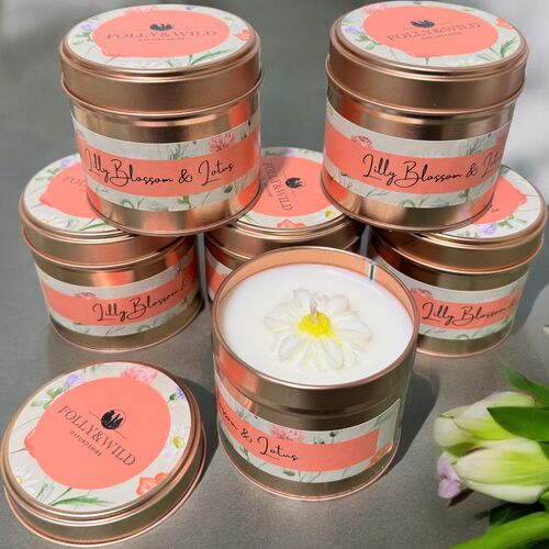 Lilly Blossom & Lotus Spring Tinned Candle