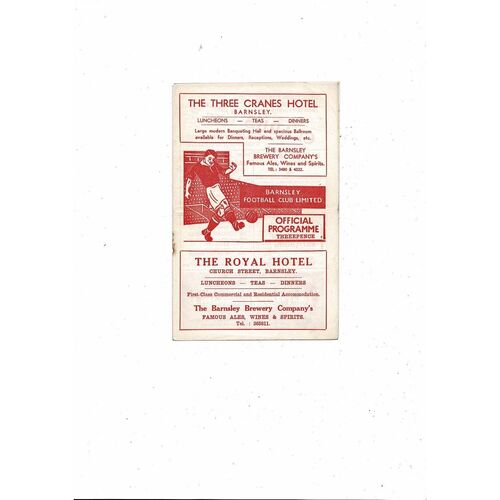 1957/58 Barnsley v Cardiff City Football Programme