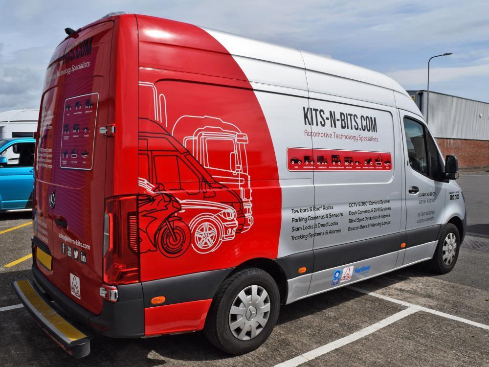 Company van wrap on Mercedes Vito.