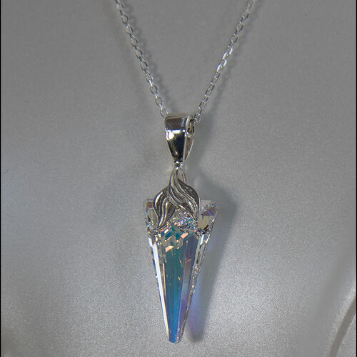 Aurora Borealis Crystal Shard Necklace