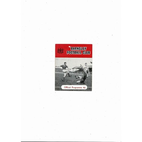 1964/65 Barnsley v Reading Football Programme