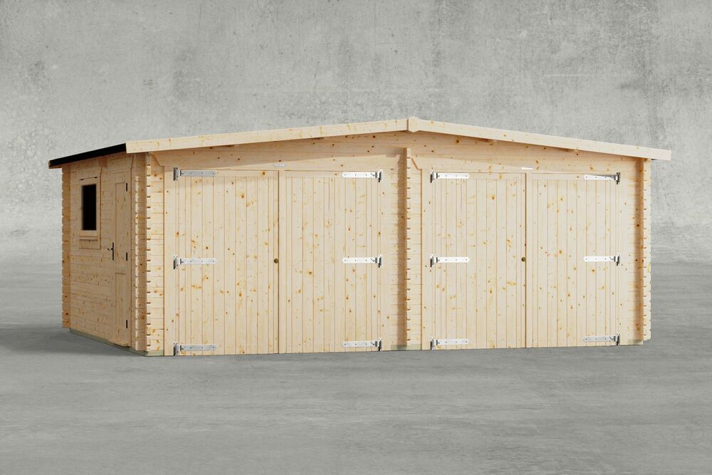 Apex Log Cabin Double Garage 18x20