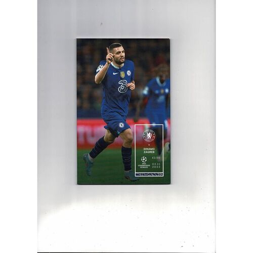 Chelsea v Dinamo Zagreb Champions League Football Programme 2022/23