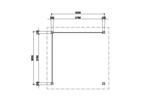 Ex Display 3.0mtr x 3.0mtr 28mm walled Gazebo Copy