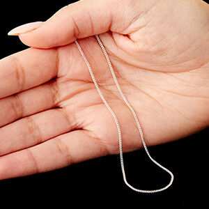 Sterling silver 1.2mm diamond cut curb chain