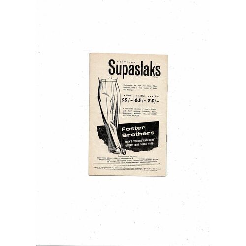 1960/61 Aston Villa v Manchester City Football Programme
