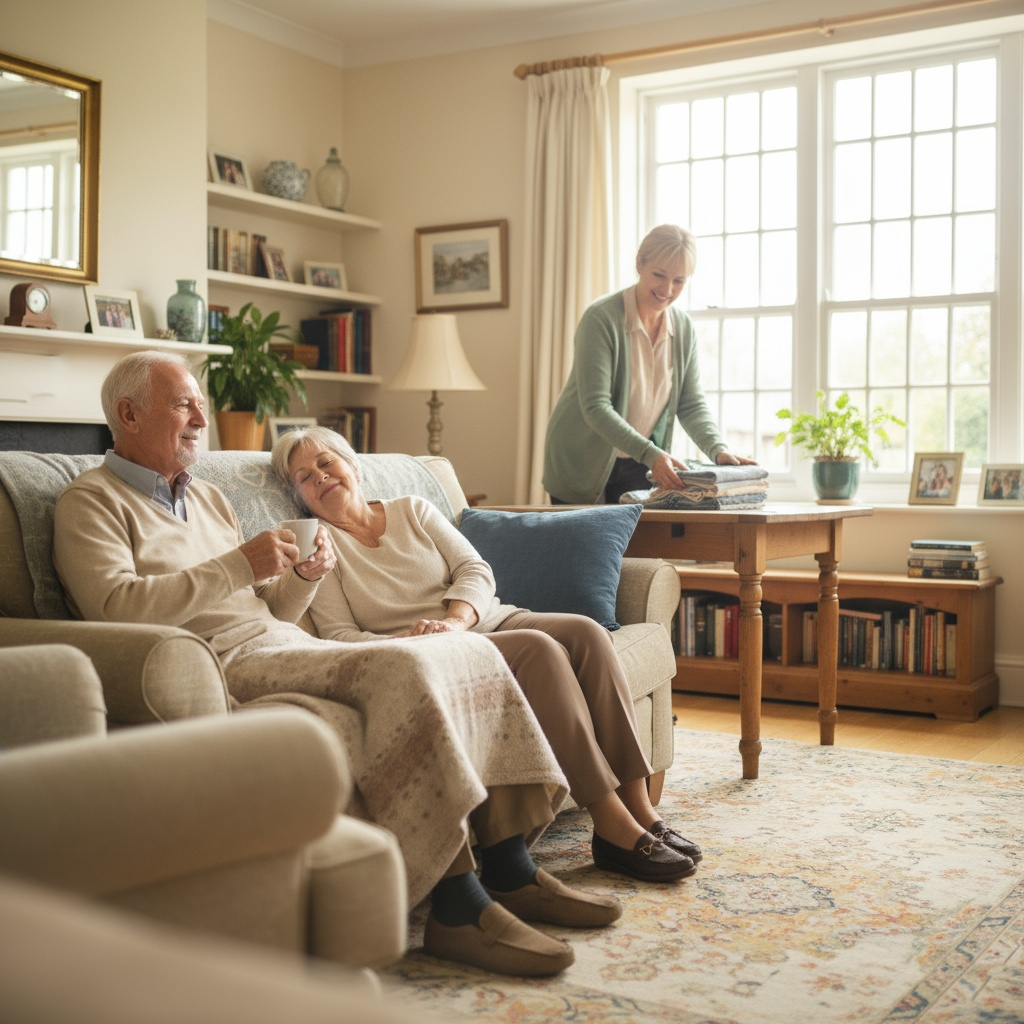 Home care assistant providing familiar support with daily tasks in Bristol