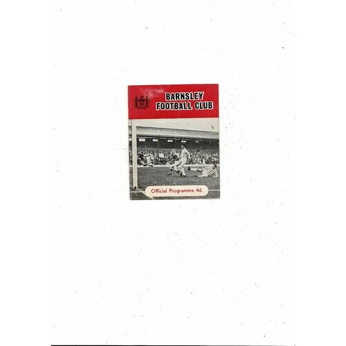 1963/64 Barnsley v Bury Football Programme