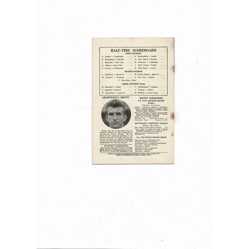 1955/56 Chelsea v Wolves Football Programme