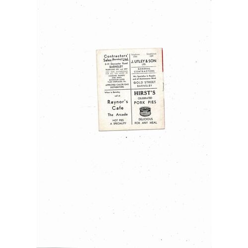 1966/67 Barnsley v Grimsby Town League Cup Football Programme