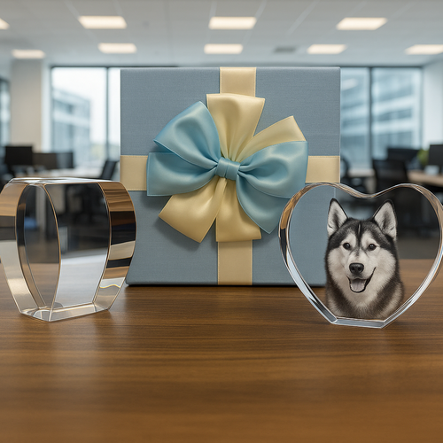 The Beautiful Tiree 9x8x4cm 3D Pure Crystal Heart