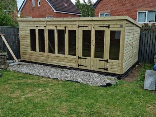 #SHP056 18x10 Pent Summer House