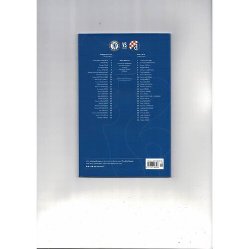 Chelsea v Dinamo Zagreb Champions League Football Programme 2022/23