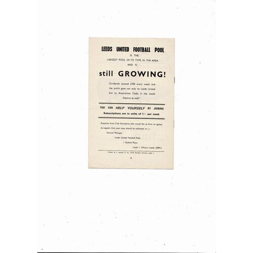 Leeds College of Education v Leeds Ashley Rd Leeds Snr Cup Final 1968 @ Leeds United