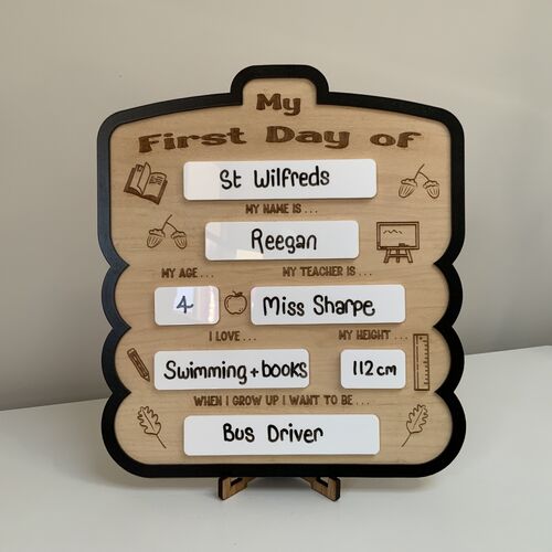 My First Day Sign