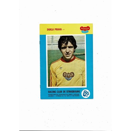Dukla Prague v Strasbourg European Cup Football Programme 1979/80