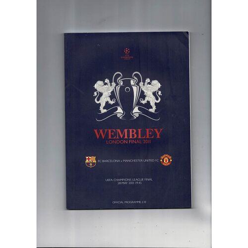 2011 Barcelona v Manchester United Champions League Final Football Programme