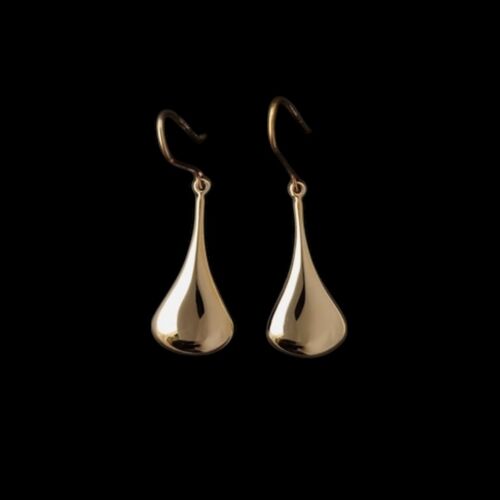 9ct yellow gold teardrop earrings 