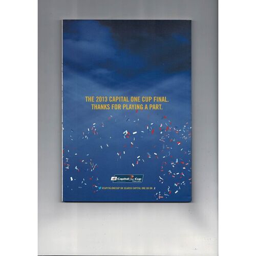 2013 Bradford City v Swansea League Cup Final Football Programme