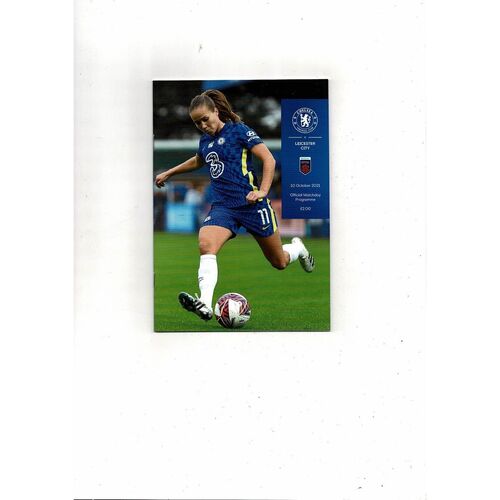 2021/22 Chelsea v Leicester City Womens Super League Football Programme