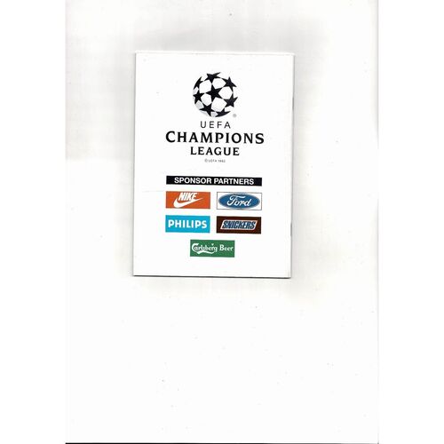 Werder Bremen v AC Milan UEFA Champions League Football Programme 1993/94