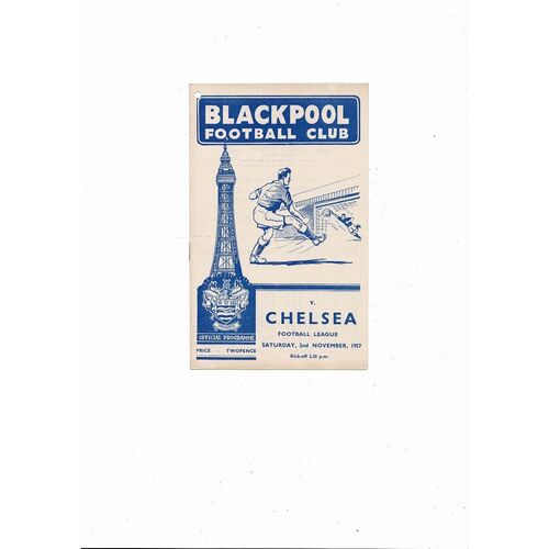 1957/58 Blackpool v Chelsea Football Programme