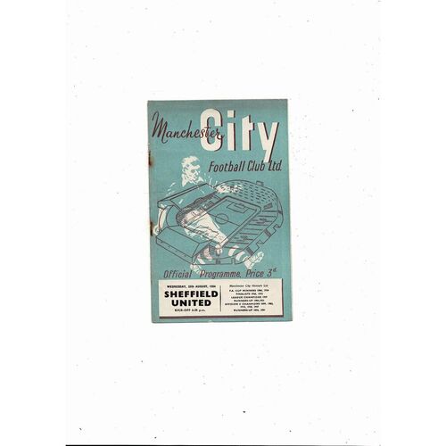 1954/55 Manchester City v Sheffield United Football Programme