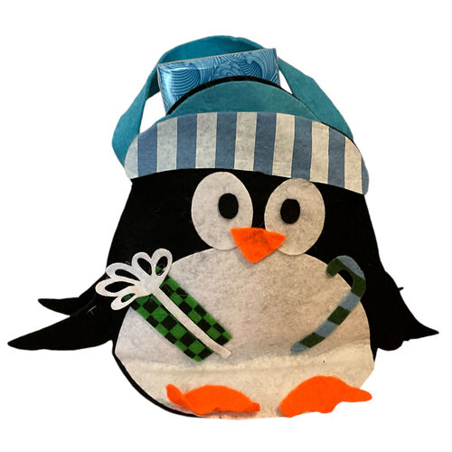 Christmas Owl or Penguin Felt Christmas Gift Bag - EX DISPLAY