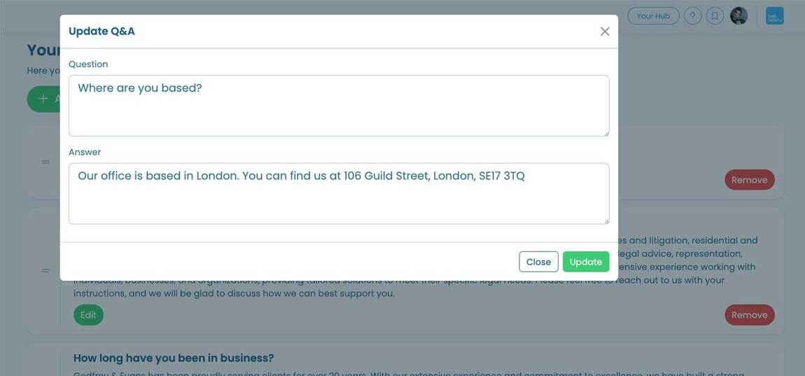 Improved FAQ management experience