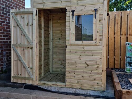#P074 6x4 Pent Shed
