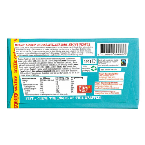 Tony’s Chocolonely Milk Crispy Wafer 32% - 180g