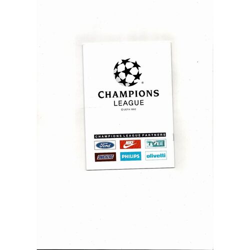 Club Brugge v Olympique Marseille UEFA Champions League Football Programme + insert 1992/93