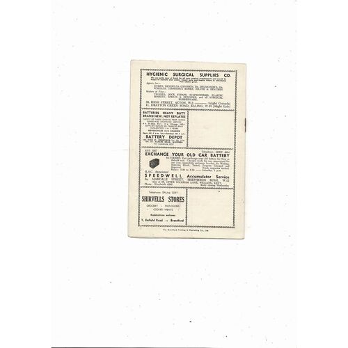 1953/54 Brentford v Everton Football Programme