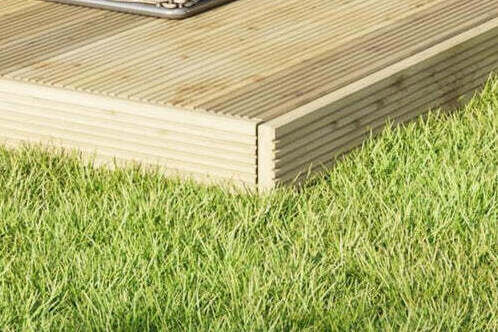 4x4 Wooden Decking with 3 Handrail Sides