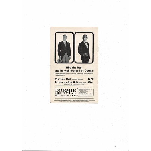 1966/67 Aston Villa v Sunderland & Wolves Reserves Double Football Programme