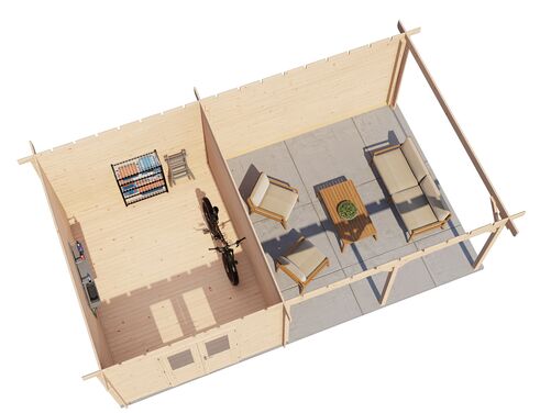 300cm x 400cm + 400cm Veranda