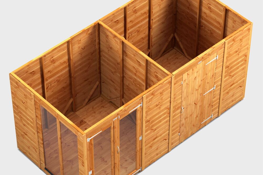 Pent Potting Shed Combi 8x4 with 4ft store
