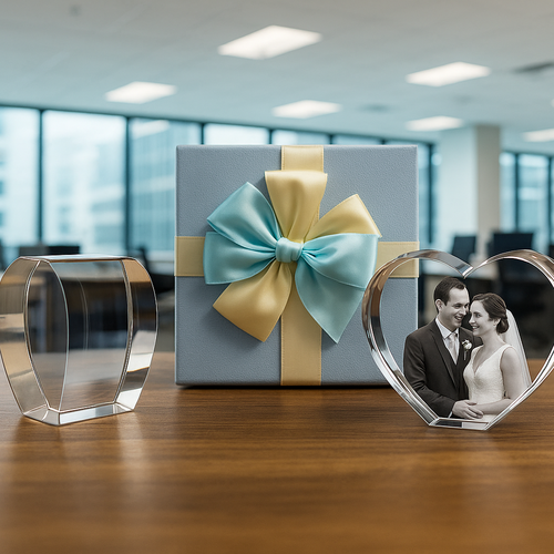 The Beautiful Tiree 9x8x4cm 3D Pure Crystal Heart