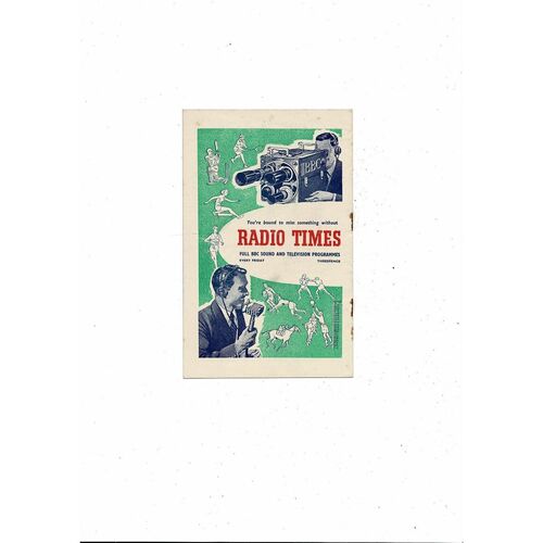 1956 England v Scotland Schools International Football Programme
