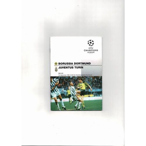 Borussia Dortmund v Juventus UEFA Champions League Football Programme 1995/96