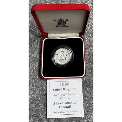 1996 Silver Proof Piedfort £2 Coin - 31.96g