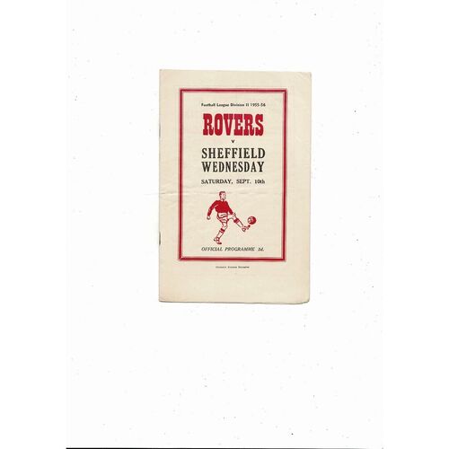 1955/56 Doncaster Rovers v Sheffield Wednesday Football Programme