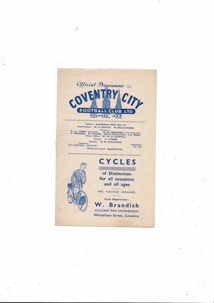 Latest Football Programmes being listed today