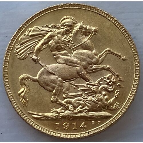 1914 C King George V full gold sovereign