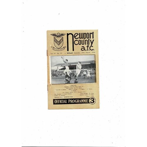 Newport County Home Football Programmes